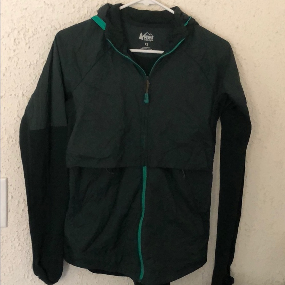 REI Green Windbreaker Jacket